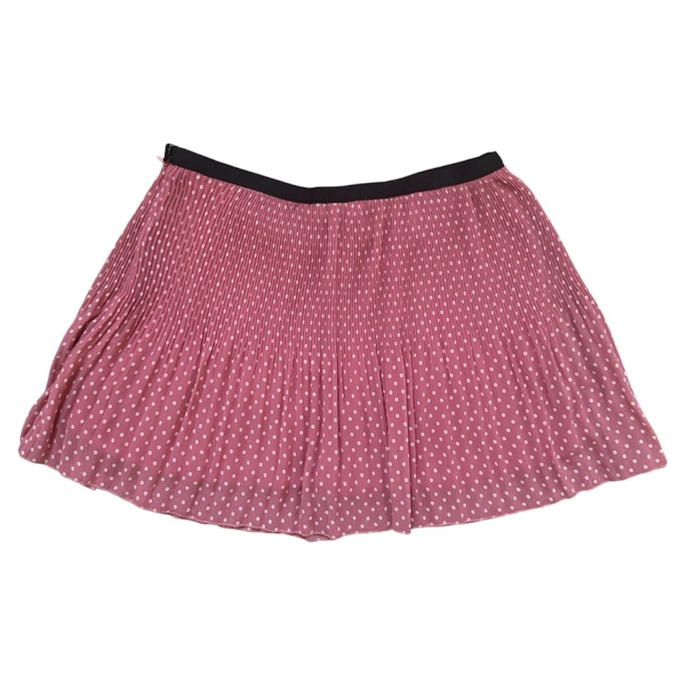 Polka Dot Pleated Mini Skirt